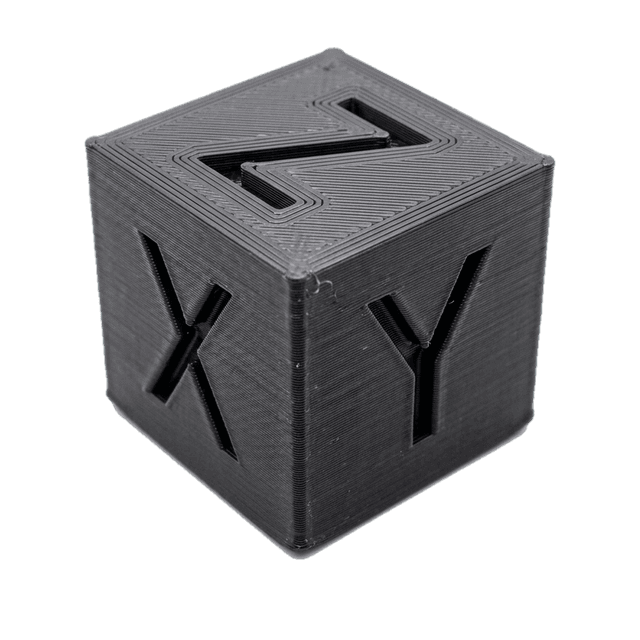 Калибровочный кубик: чёрный PETG